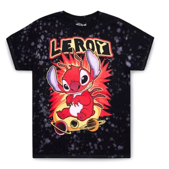Bleach Dyed Leroy T Shirt - Lilo & Stitch - Picture 1 of 1